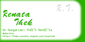 renata thek business card